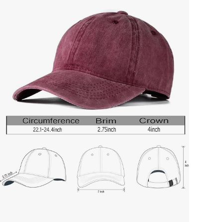 Men Women Baseball Cap-Low Profile Adjustable Washed Cotton Golf Dad Hat