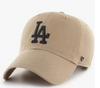 Branded MLB Khaki Primary Logo Clean Up Adjustable Strap Baseball Dad Hat Cap, Adult One Size Fits All