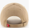 Branded MLB Khaki Primary Logo Clean Up Adjustable Strap Baseball Dad Hat Cap, Adult One Size Fits All
