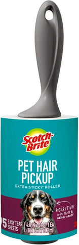 Pet Hair Pickup Extra Sticky Lint Roller, Designed for Removing Fur + Fluff on Couches, Clothes, Dog and Cat Beds, & More, 1 Pack, 95 Easy-Tear Adhesive Sheets Total