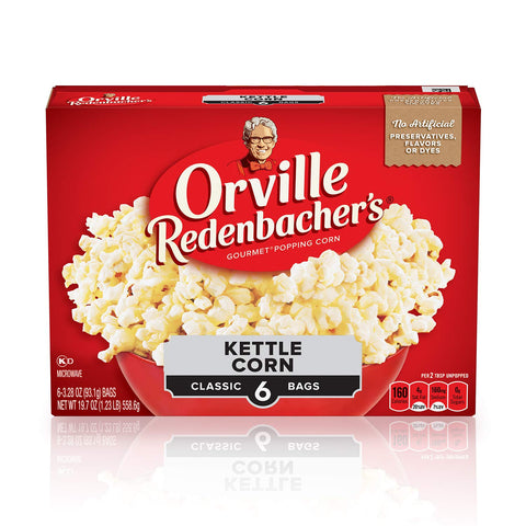 Microwave Popcorn, Kettle Corn, 3.28 Oz., 6-Count