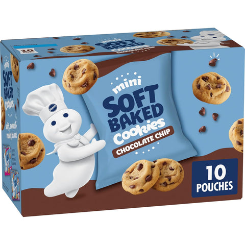 Mini Soft Baked Cookies, Chocolate Chip, Snack Bags, 10 Ct, 10 Oz