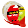 Scotch Sure Start Shipping Packaging Tape, 1.88"X 38.2 Yd, Designed for Packing, Shipping and Mailing, Quiet Unwind, No Splitting or Tearing, 1.5" Core, Clear, 1 Dispensered Roll