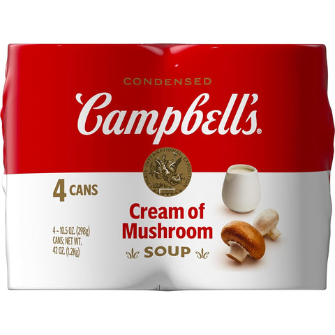 Condensed Cream of Mushroom Soup, 10.5 Oz Can (Pack of 4)