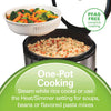 Digital Programmable Rice Cooker & Food Steamer, 14 Cups Cooked (7 Uncooked) with Steam & Rinse Basket, Stainless Steel (37548)