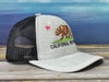 California Republic Bear Trucker Hat for Men & Women, Embroidered Cali Flag Baseball Cap, Embroidery Snapback Cotton Dad Hat