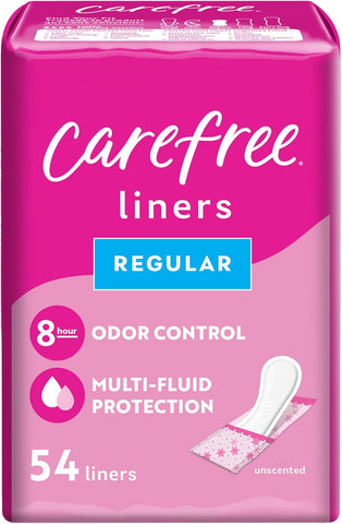 Panty Liners for Women, Regular, Wrapped, Unscented, 54Ct | Pantiliners,  Liners, Daily Liners for Women, Light Periods and Leaks, 8-Hour Odor Control | 54Ct (Packaging May Vary)