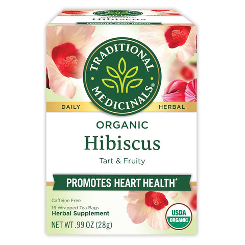 Tea, Organic Hibiscus, Supports Your Cardiovascular System, 16 Tea Bags