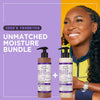 Black Vanilla Sulfate Free Shampoo and Conditioner Set for Curly, Wavy or Natural Hair, Moisturizing Hair Care for Dry, Damaged Split Ends, 1 Kit
