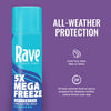 Unscented Aerosol Hairspray by Rave - 5X Freeze Hair Spray for Heat Protection, Volume and Shine - Climashield for Extra Humidity and Long Lasting Firm Hold - Minimizes Frizz and Static