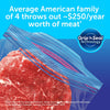 Gallon Food Storage Freezer Bags, New Stay Open Design with Stand-Up Bottom, Easy to Fill, 14 Count