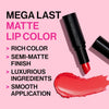 Mega Last Matte Lip Color, Semi Matte Hyaluronic Acid Infused, Long Lasting Full Coverage for a Nourishing Pout, Cruelty-Free & Vegan - Wine Room