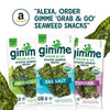 Seaweed Grab & Go Organic Premium Roasted Seaweed Snacks, Sea Salt, 5 Count Trayless, Keto, Vegan, Gluten-Free, Great Source of Omega3S and Iodine, Healthy On-The-Go Snack for Kids and Adults
