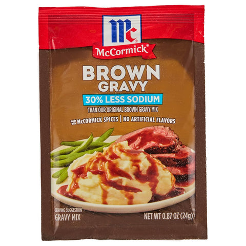 30% Less Sodium Brown Gravy Mix, 0.87 Oz