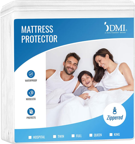 Waterproof Mattress Protector and Mattress Cover, Encased Zippered Fit, Twin, Packaging May Vary
