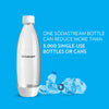 1 L Slim White Carbonating Bottle Twin Pack