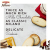 Milano Double Milk Chocolate Cookies, 7.5 OZ Bag (15 Cookies)