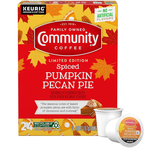 Spiced Pumpkin Pecan Pie Flavored 24 Count Coffee Pods, Medium Roast Compatible with Keurig 2.0 K-Cup Brewers, 24 Count (Pack of 1)