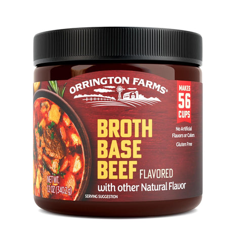 Beef Flavored Broth Base, Granulated Beef Flavored Bouillon, Versatile Usage, Season-To-Taste, Easy-To-Store, 12 Oz Jar (Pack of 1)