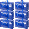 6 Pack Extra Large Moving Bags with Zippers & Carrying Handles, Heavy-Duty Storage Tote Moving Boxes for Space Saving